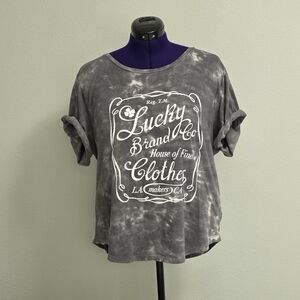 Lucky Brand Gray Tie-Dye T-Shirt